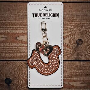 NEW True Religion Rhinestone Horseshoe Bag Charm 5.25H X 3.5W NWT